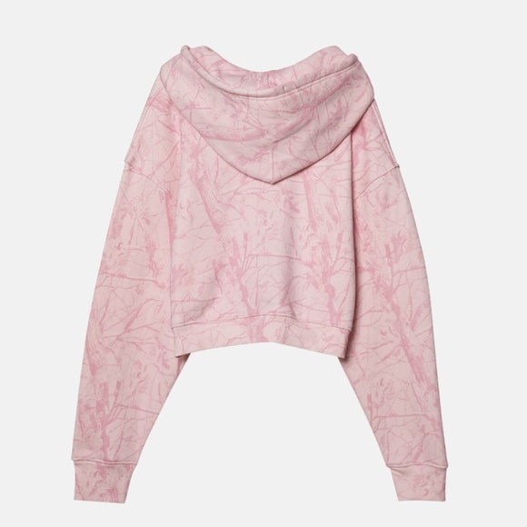 Bubblegum Camo Cropped Zip Hoodie - Picture 2 of 2